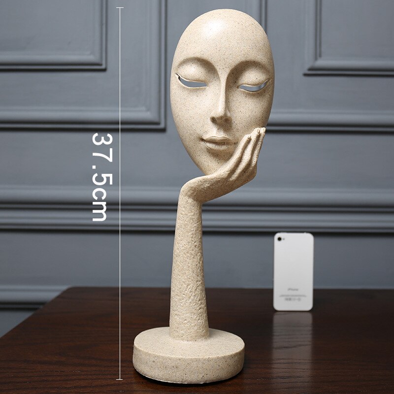 Abstract Face Mask Sculpture – Peace Grove