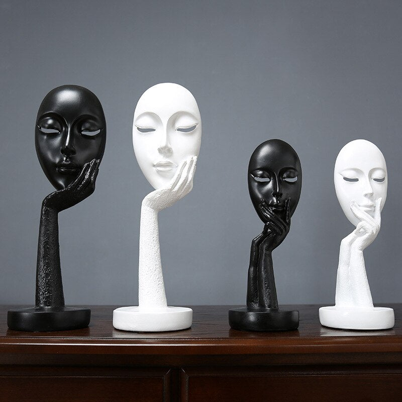 Abstract Face Mask Sculpture