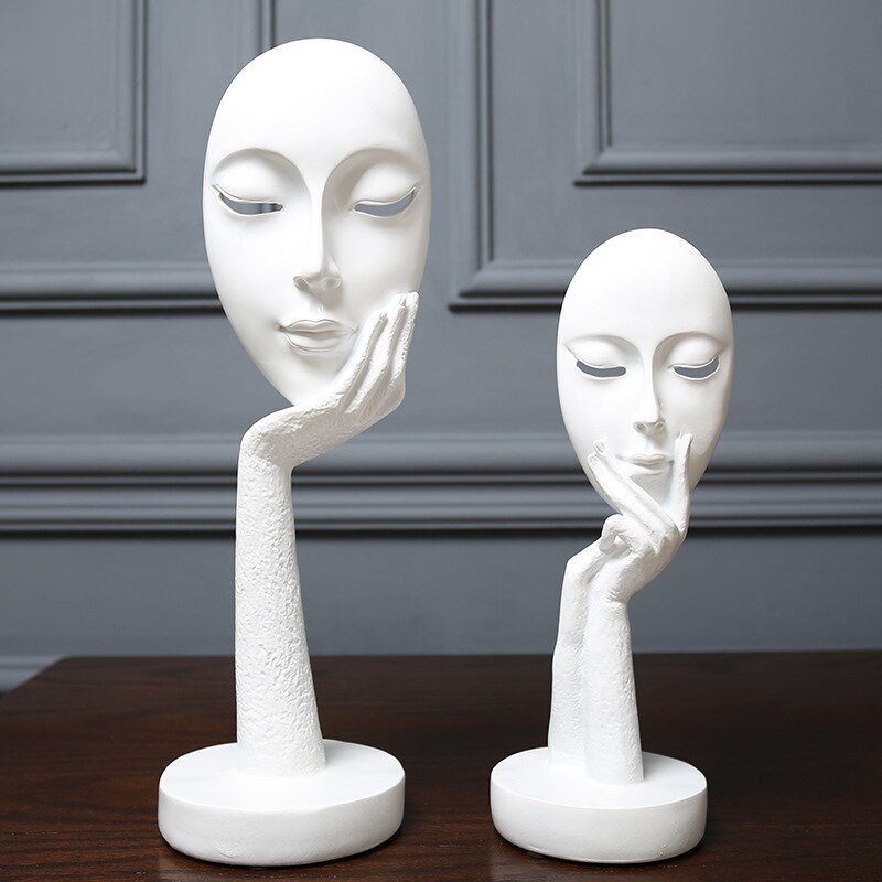 Abstract Face Mask Sculpture