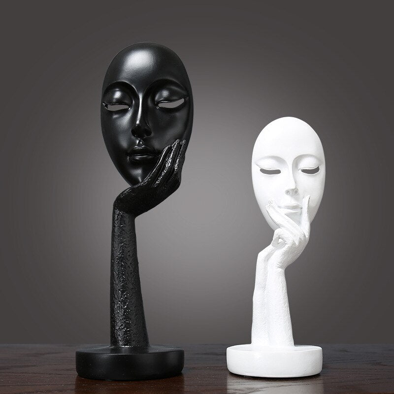 Abstract Face Mask Sculpture